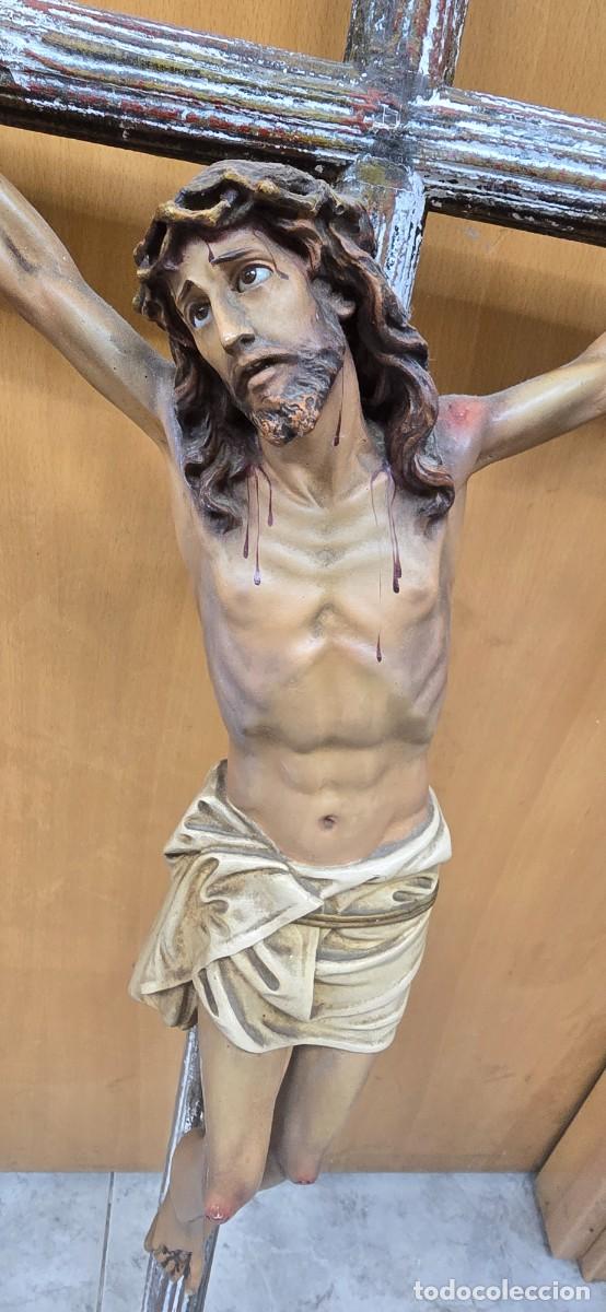 Antig&uuml;edades: Crucifijo Cristo de Madera. - Foto 4