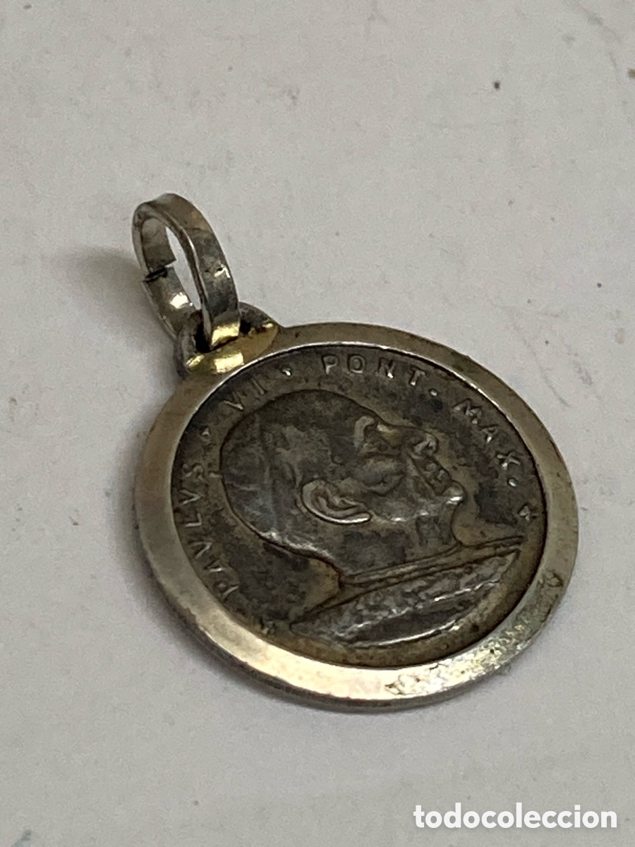 Antig&uuml;edades: Medalla de plata religiosa C415 - Foto 2
