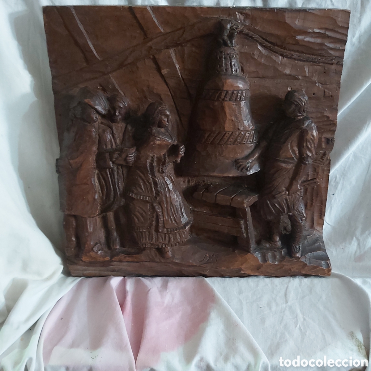 Antig&uuml;edades: TALLA CUADRO EN MADERA - Foto 10