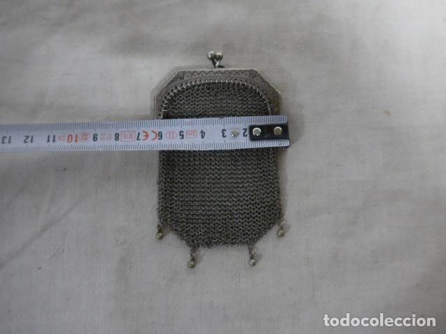 Antig&uuml;edades: Antiguo monedero de malla original, seguramente de plata. - Foto 11
