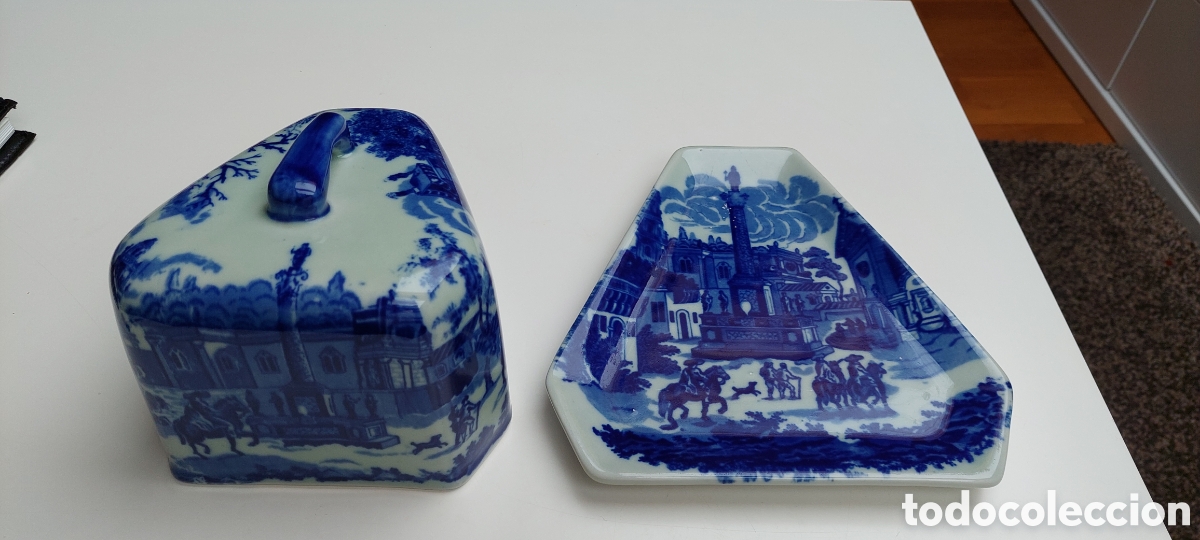Antig&uuml;edades: Quesera Victoria Ware azul - Foto 3