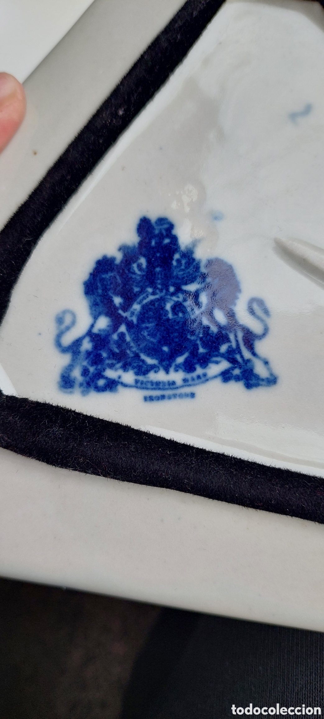 Antig&uuml;edades: Quesera Victoria Ware azul - Foto 7
