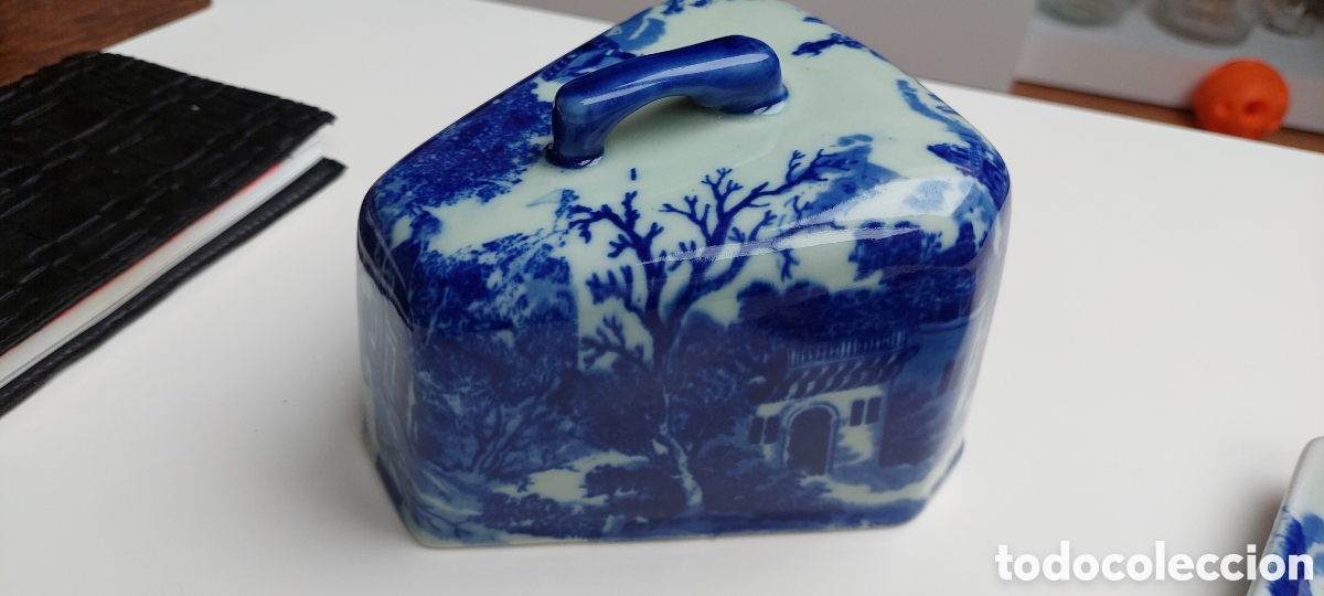 Antig&uuml;edades: Quesera Victoria Ware azul - Foto 9