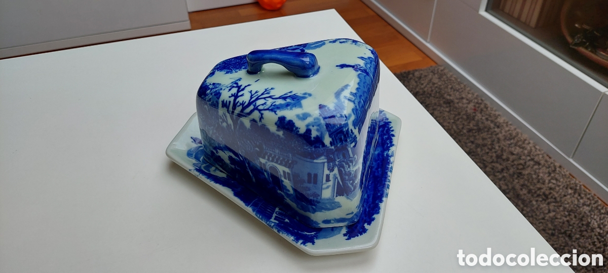 Antig&uuml;edades: Quesera Victoria Ware azul - Foto 1