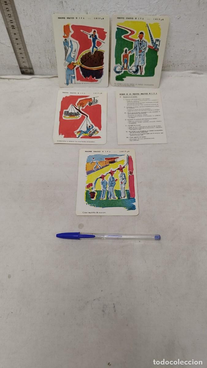 Antig&uuml;edades: 5 Antiguas tarjetas de principios did&aacute;cticos. - Foto 1