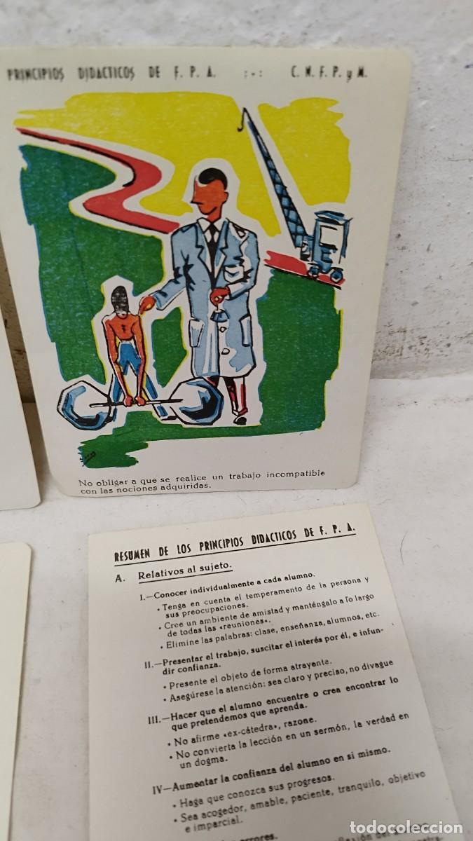 Antig&uuml;edades: 5 Antiguas tarjetas de principios did&aacute;cticos. - Foto 7