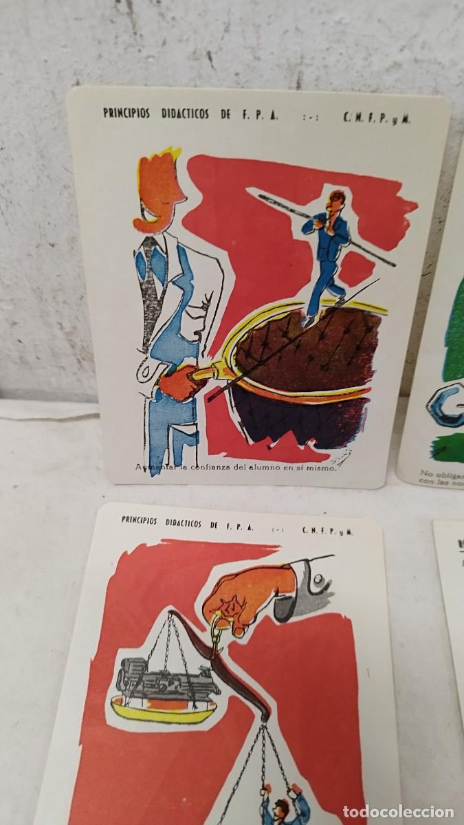 Antig&uuml;edades: 5 Antiguas tarjetas de principios did&aacute;cticos. - Foto 8