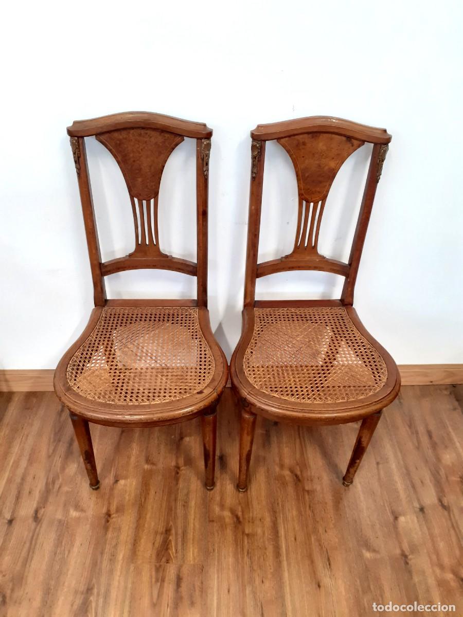 Antig&uuml;edades: 2 sillas estilo Luis XVI - Foto 1