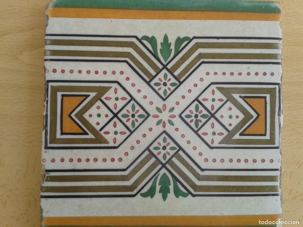 Antig&uuml;edades: A32 AZULEJO ANTIGUO MODERNISTA - Foto 2