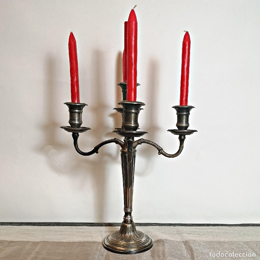 Antig&uuml;edades: Candelabro de Cinco Velas - Foto 1