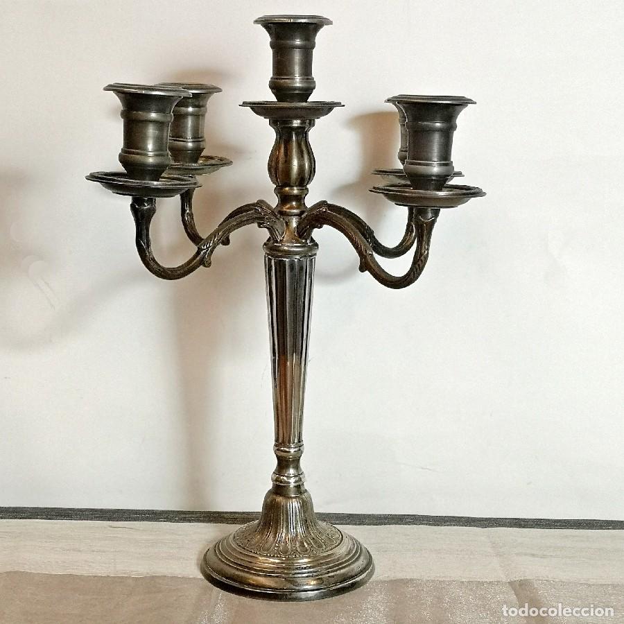 Antig&uuml;edades: Candelabro de Cinco Velas - Foto 2