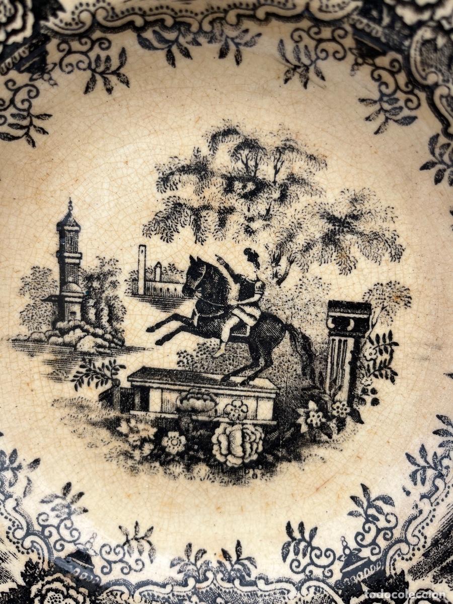 Antig&uuml;edades: Plato, decorado, 1900, Sagavem - Foto 2