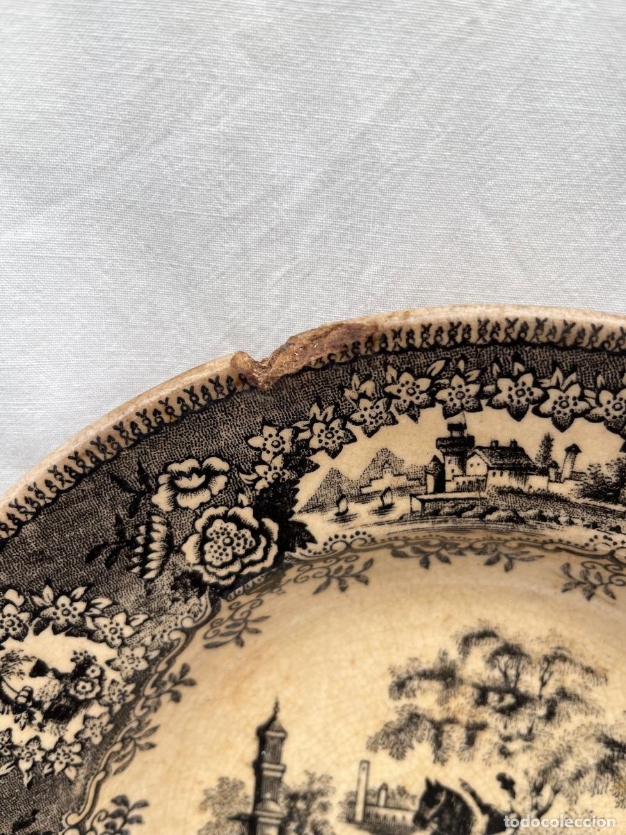 Antig&uuml;edades: Plato, decorado, 1900, Sagavem - Foto 4