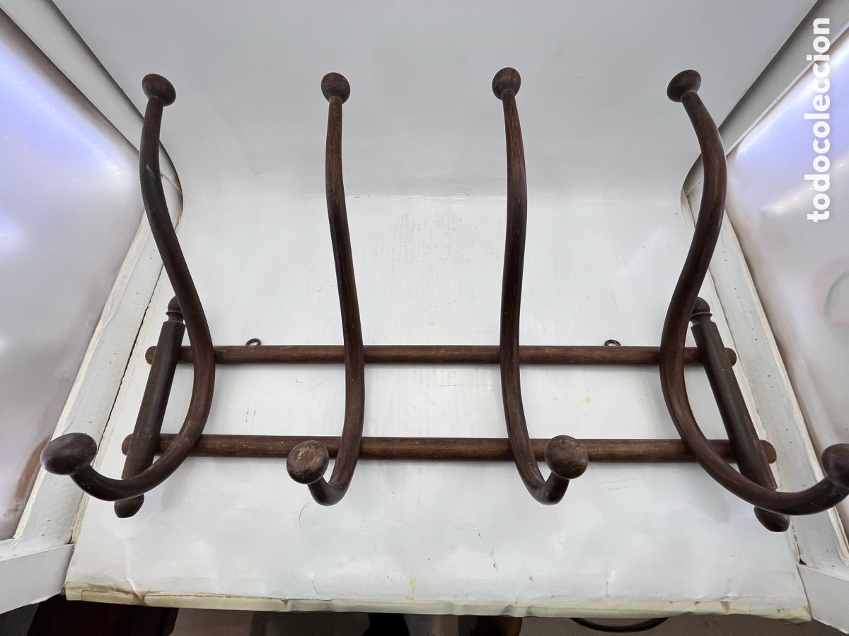 Antig&uuml;edades: Percha estilo Thonet 4 brazos - 71,40 cm de largo - Foto 9