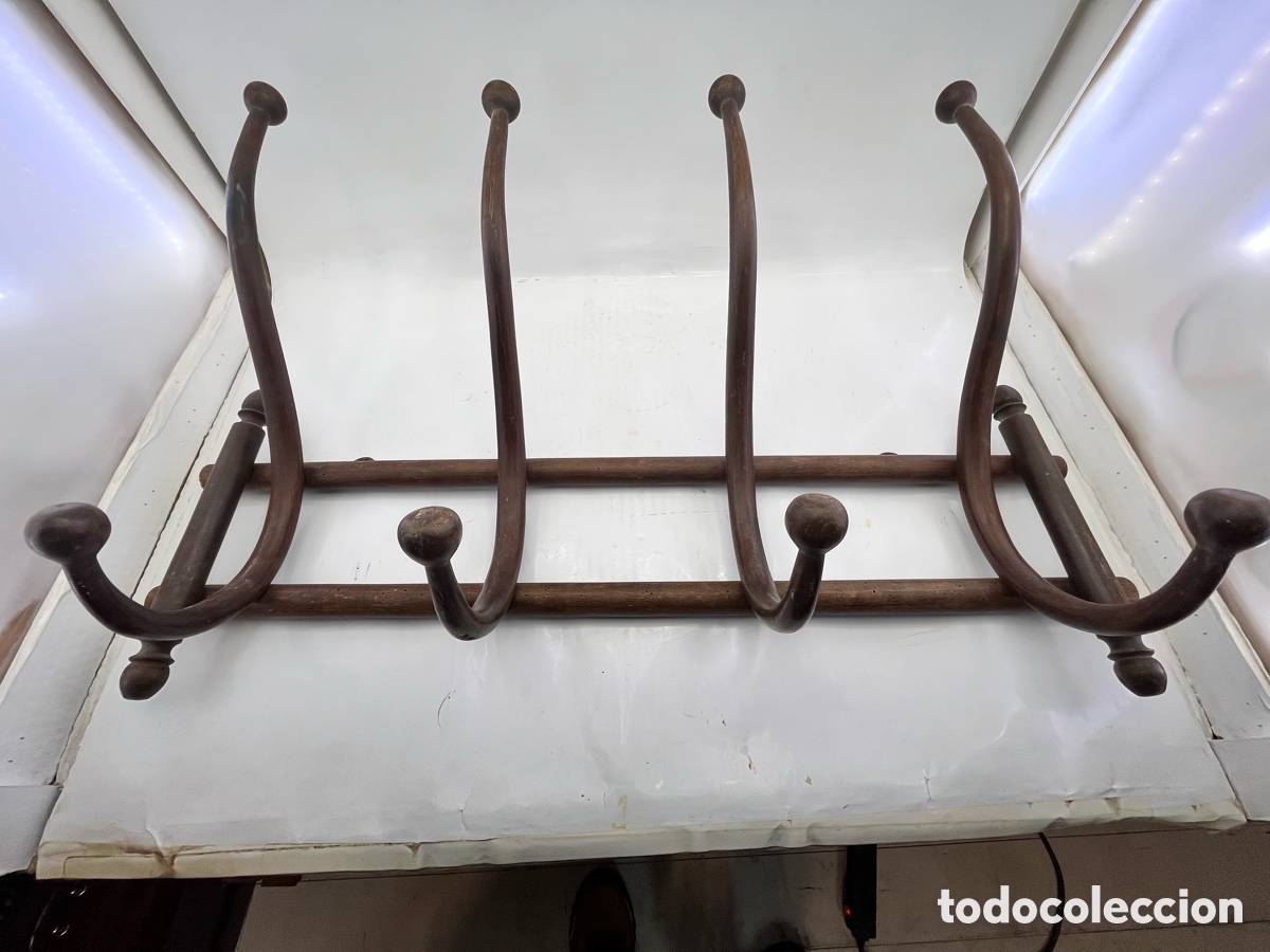 Antig&uuml;edades: Percha estilo Thonet 4 brazos - 71,40 cm de largo - Foto 12