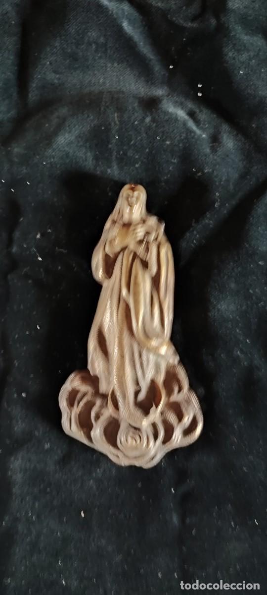 Antig&uuml;edades: Virgen Maria en bronce para puerta - Foto 1