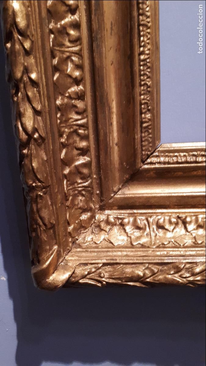 Antig&uuml;edades: Marco dorado. SIGLO XIX. - Foto 4
