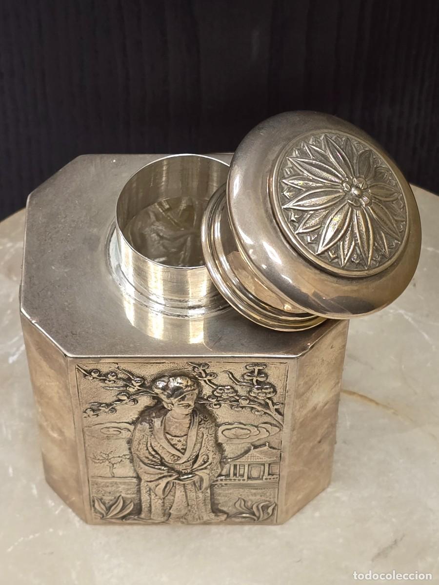 Antig&uuml;edades: Recipiente para t&eacute; de plata - Foto 5