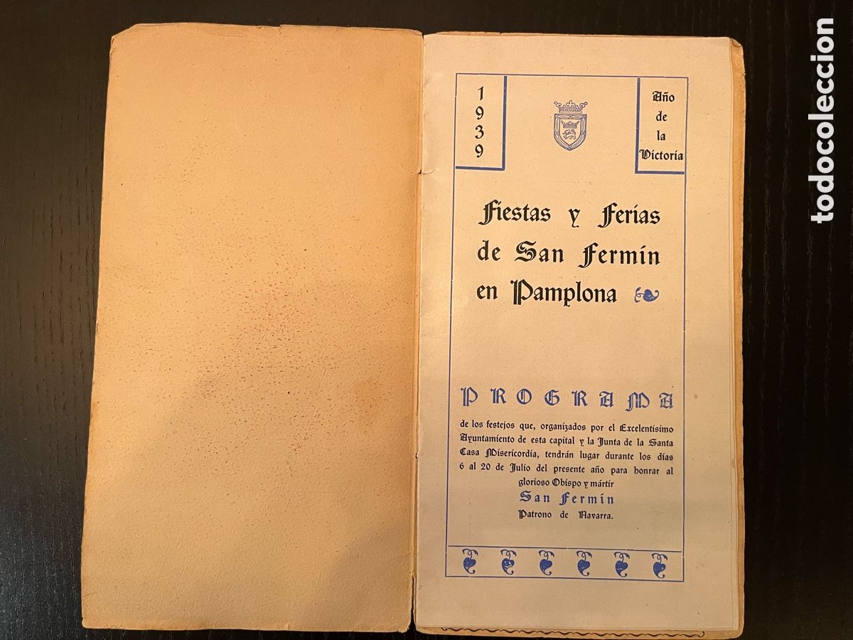 Antig&uuml;edades: Programa de San Ferm&iacute;n 1939 - Foto 3
