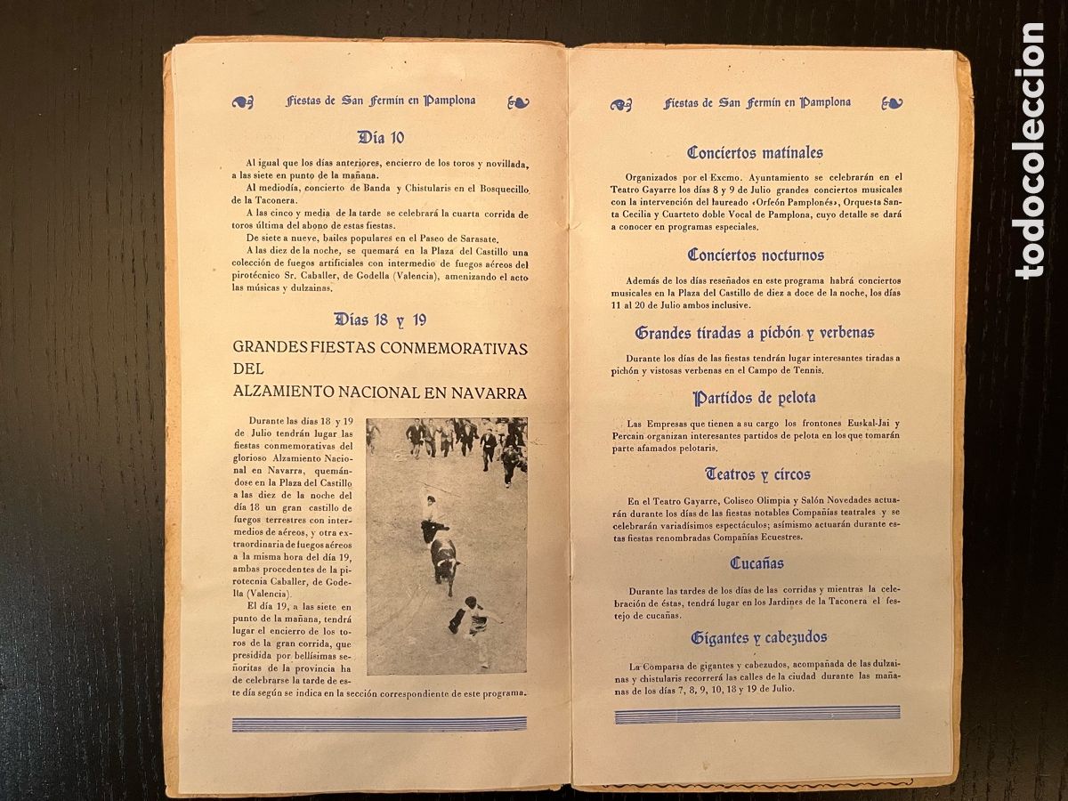 Antig&uuml;edades: Programa de San Ferm&iacute;n 1939 - Foto 5