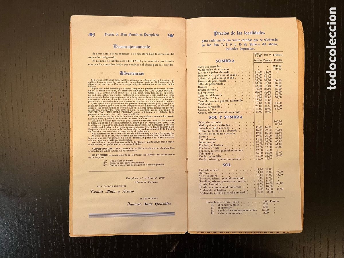 Antig&uuml;edades: Programa de San Ferm&iacute;n 1939 - Foto 8