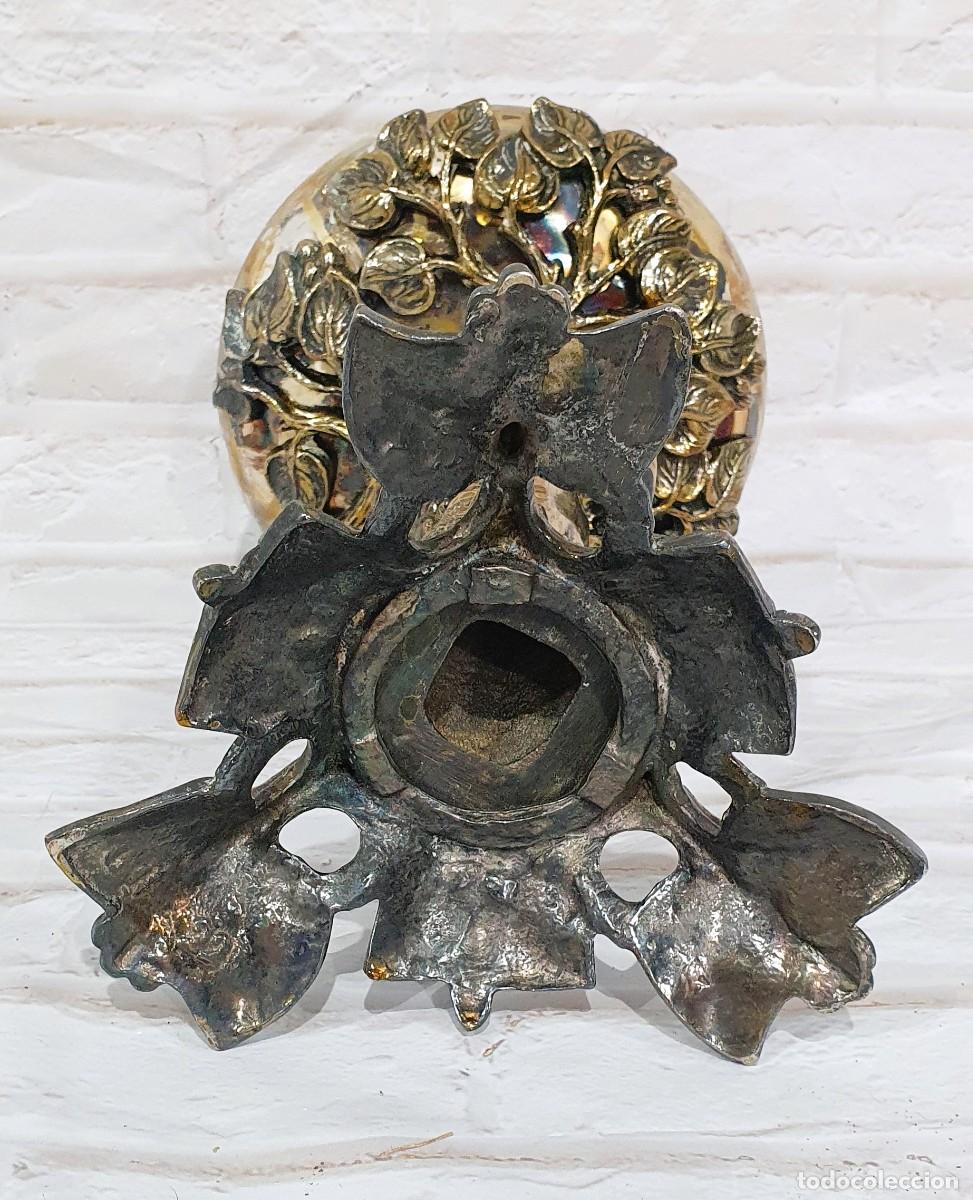 Antig&uuml;edades: Centro de mesa en bronce con marca y numerada - Foto 7