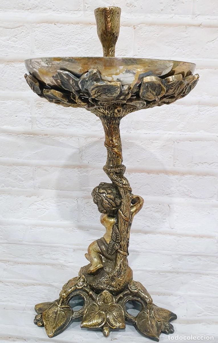 Antig&uuml;edades: Centro de mesa en bronce con marca y numerada - Foto 8