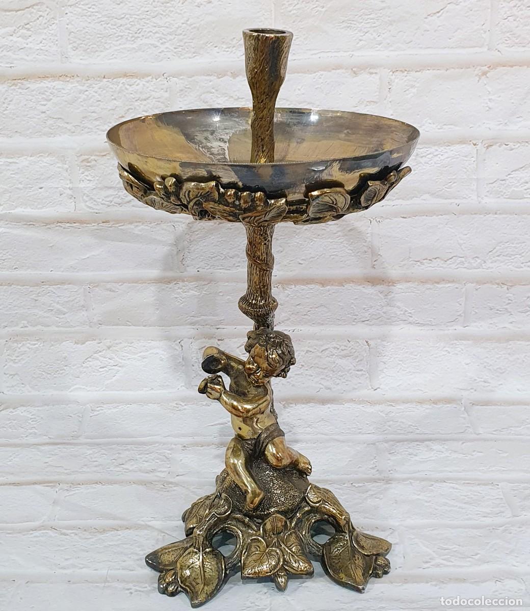 Antig&uuml;edades: Centro de mesa en bronce con marca y numerada - Foto 2