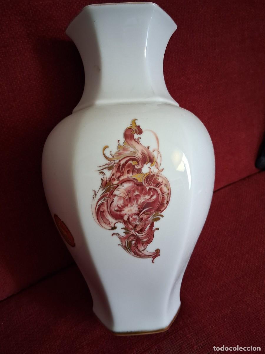 Antig&uuml;edades: Jarr&oacute;n LIMOGES blanco y rosa - Foto 2