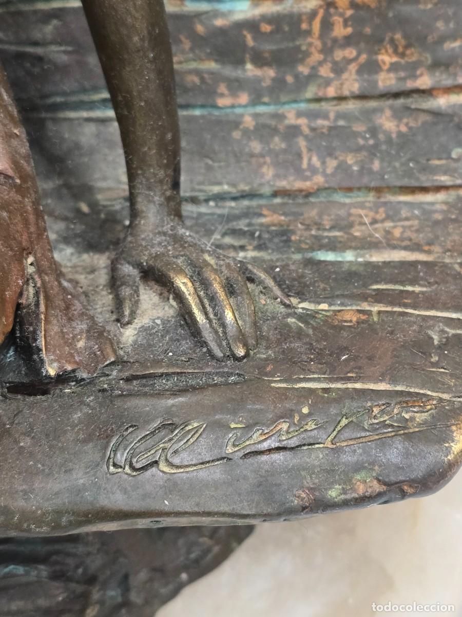 Antig&uuml;edades: Escultura de bronce pareja - Foto 6