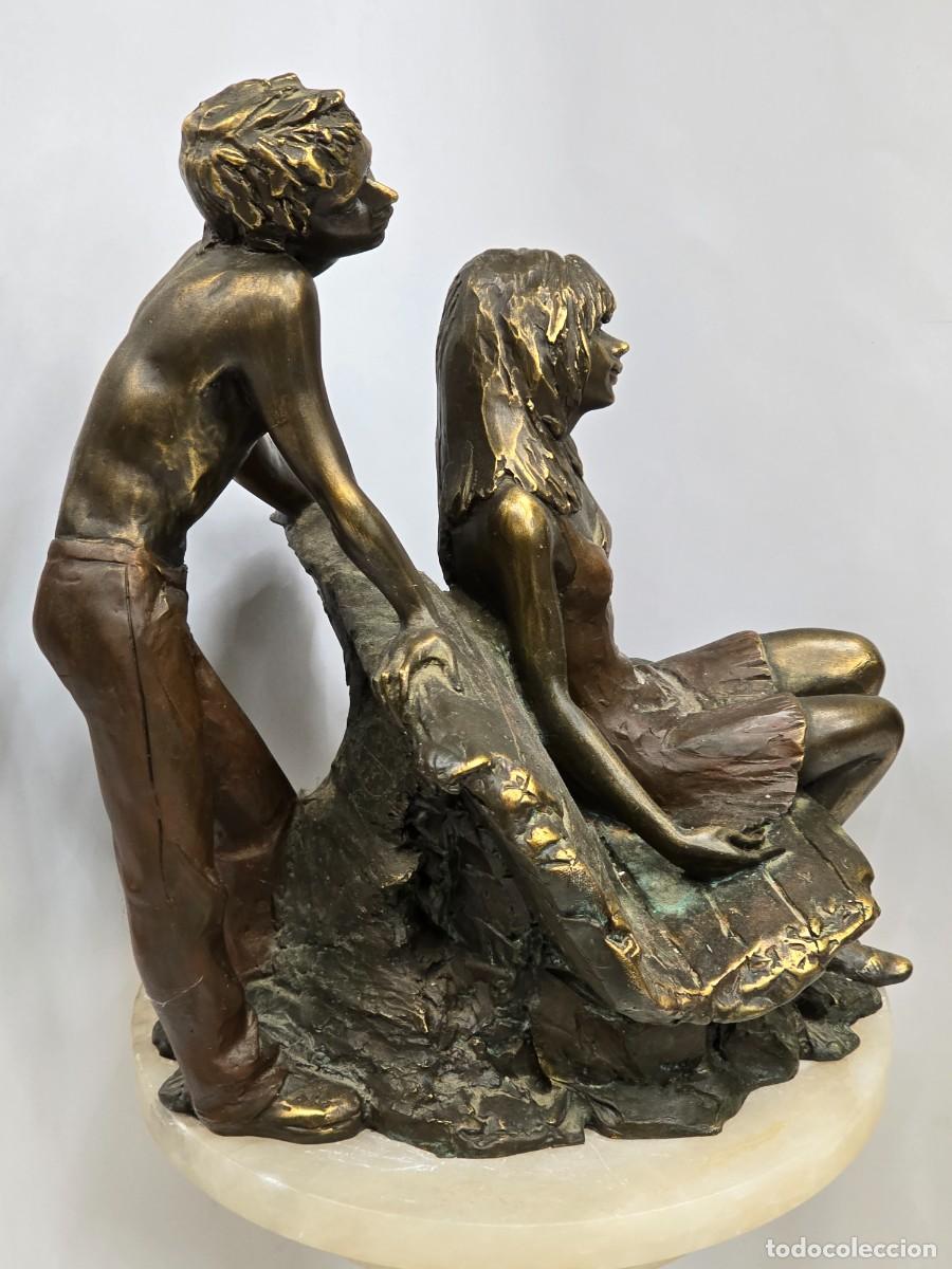 Antig&uuml;edades: Escultura de bronce pareja - Foto 7