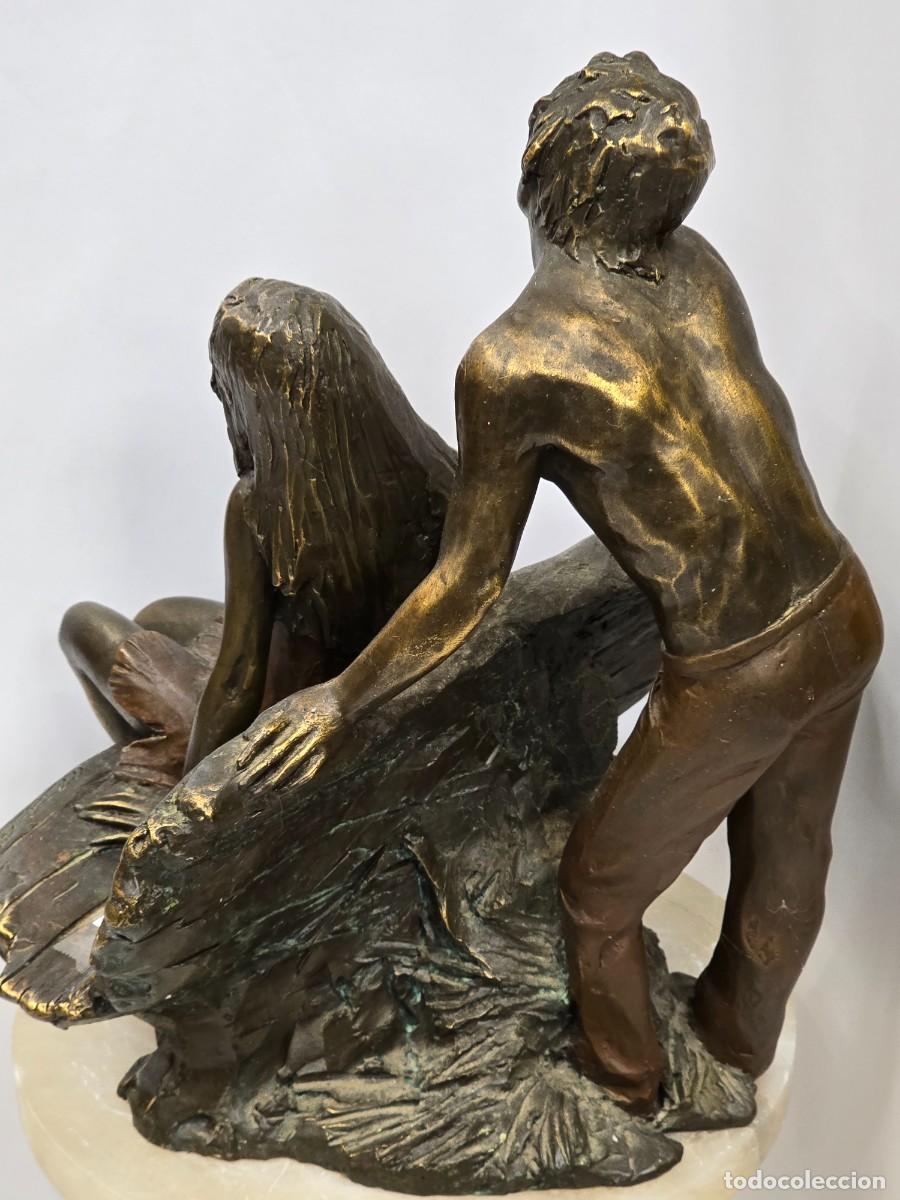 Antig&uuml;edades: Escultura de bronce pareja - Foto 8