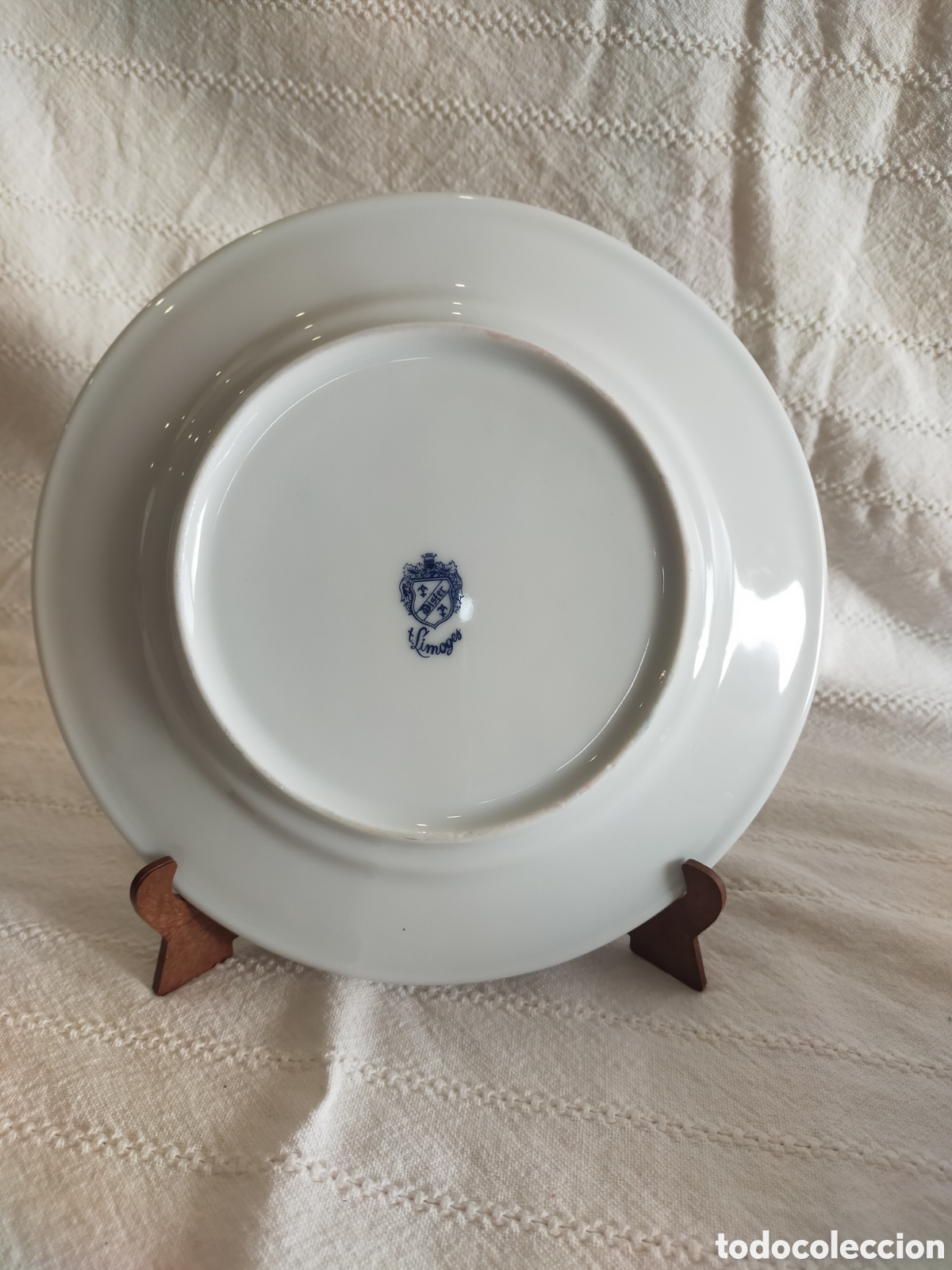 Antig&uuml;edades: Plato de postre de porcelana Limoges - Foto 2
