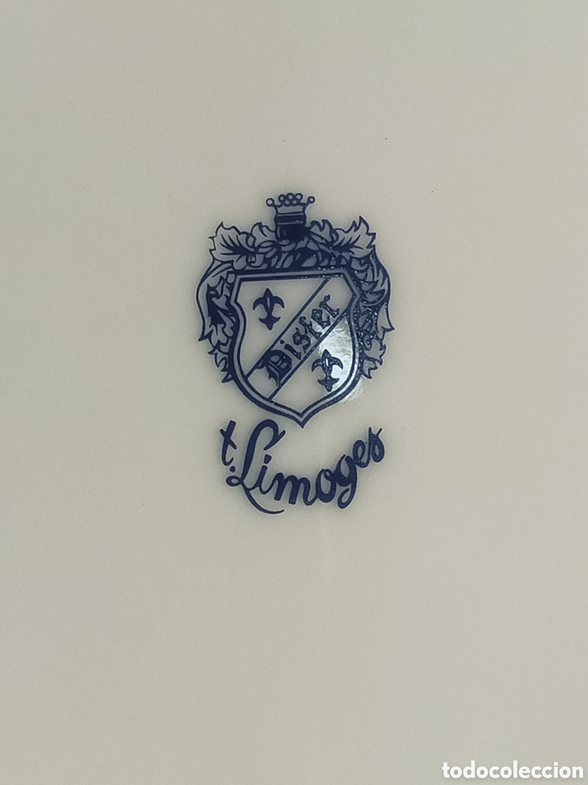 Antig&uuml;edades: Plato de postre de porcelana Limoges - Foto 3