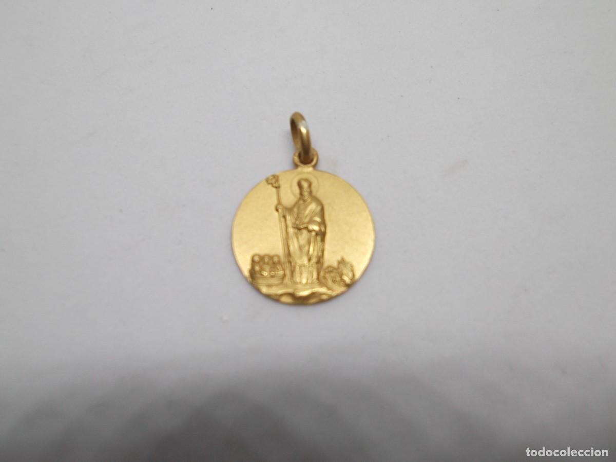 Antig&uuml;edades: Medalla de San Nicol&aacute;s de oro de 18k. - Foto 4