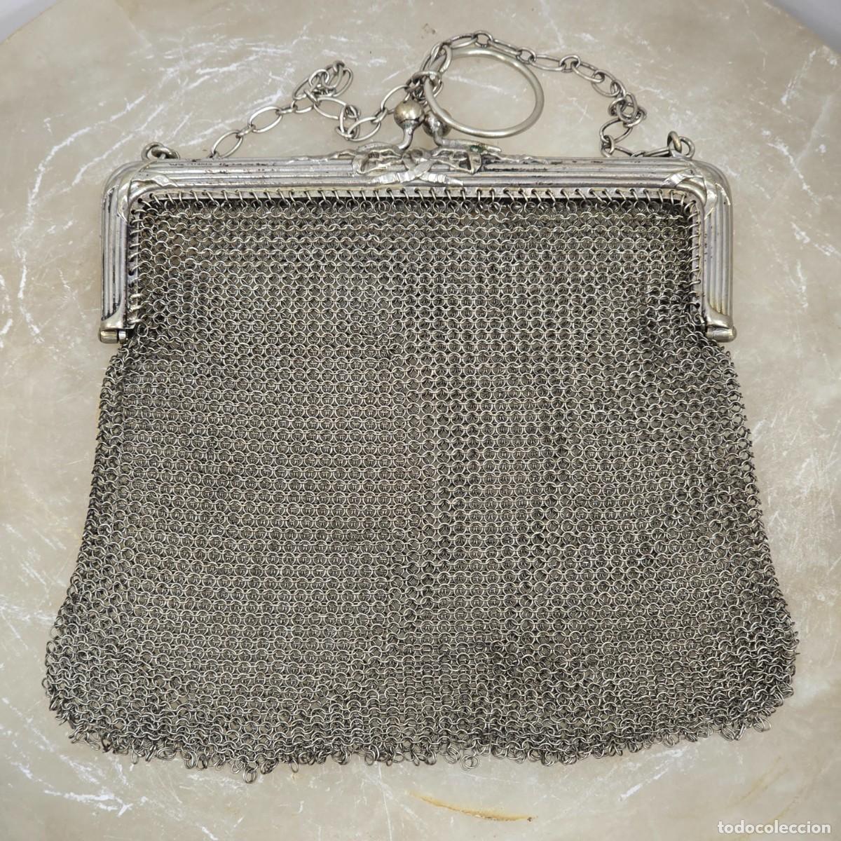 Antig&uuml;edades: Antiguo bolso de malla de plata - Foto 1