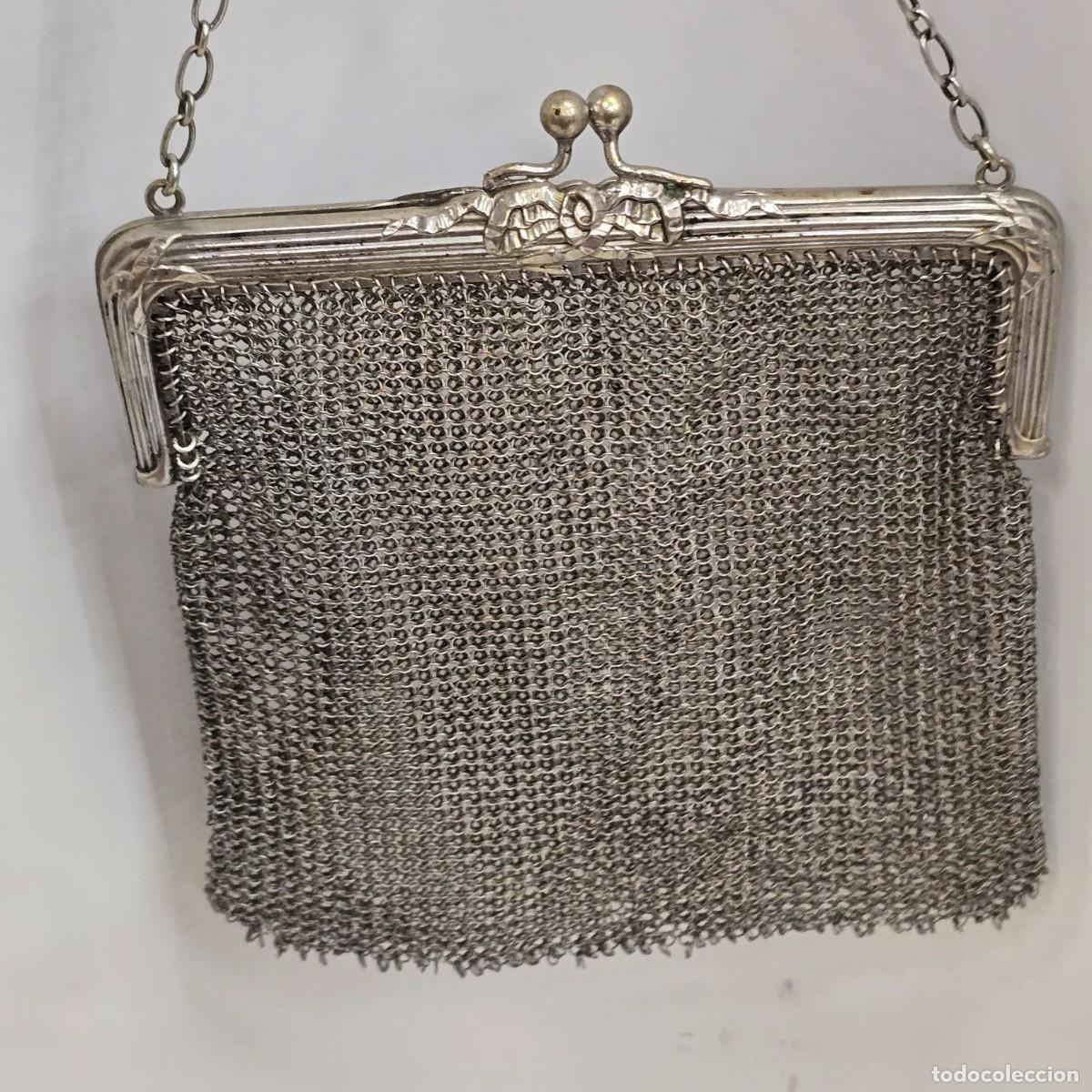 Antig&uuml;edades: Antiguo bolso de malla de plata - Foto 3