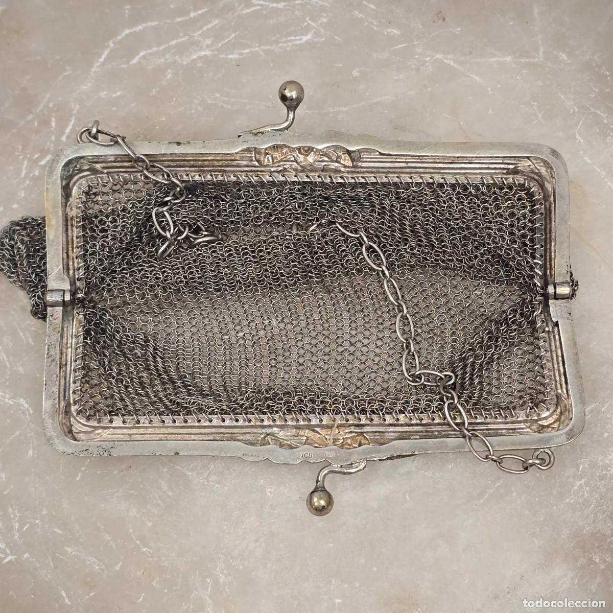 Antig&uuml;edades: Antiguo bolso de malla de plata - Foto 4