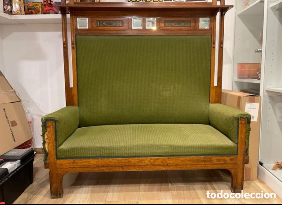 Antig&uuml;edades: antiguo sof&aacute; en madera - Foto 1