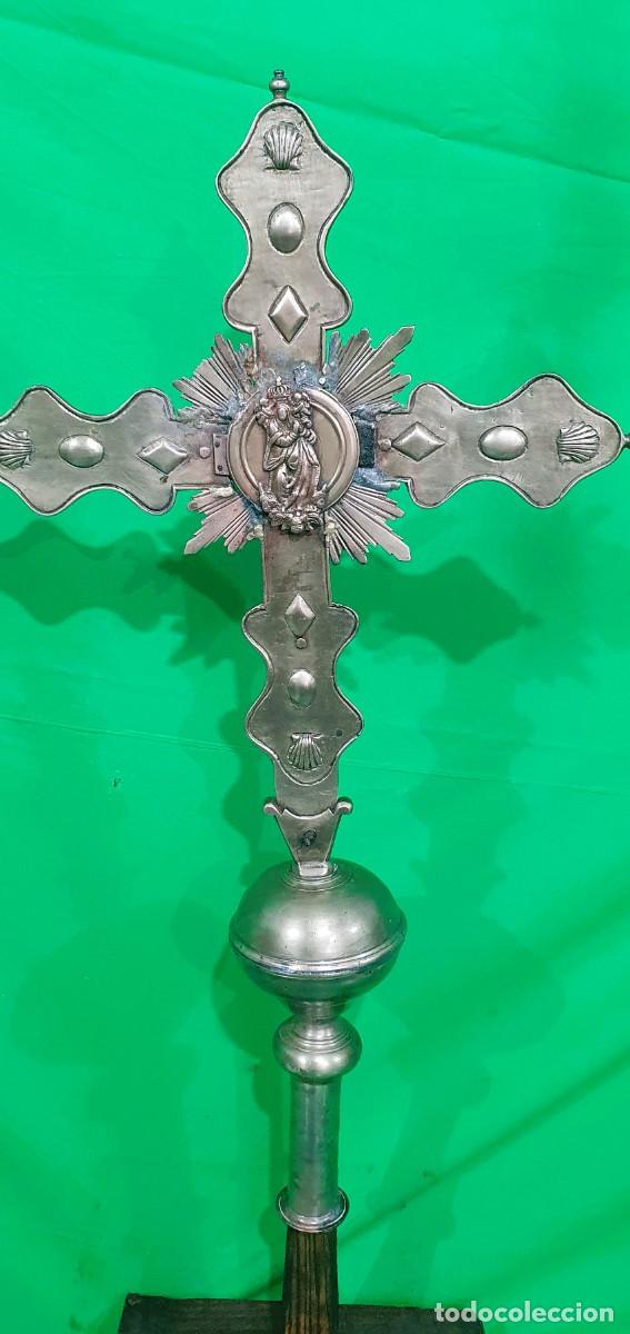 Antig&uuml;edades: ANTIGUA CRUZ DE PROCESION EN BRONCE - Foto 5