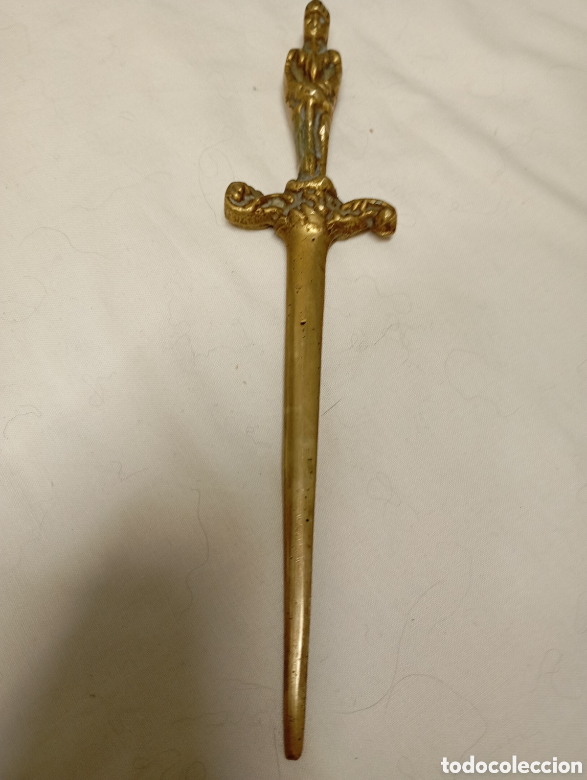 Antig&uuml;edades: Abrecartas bronce macizo - Foto 1