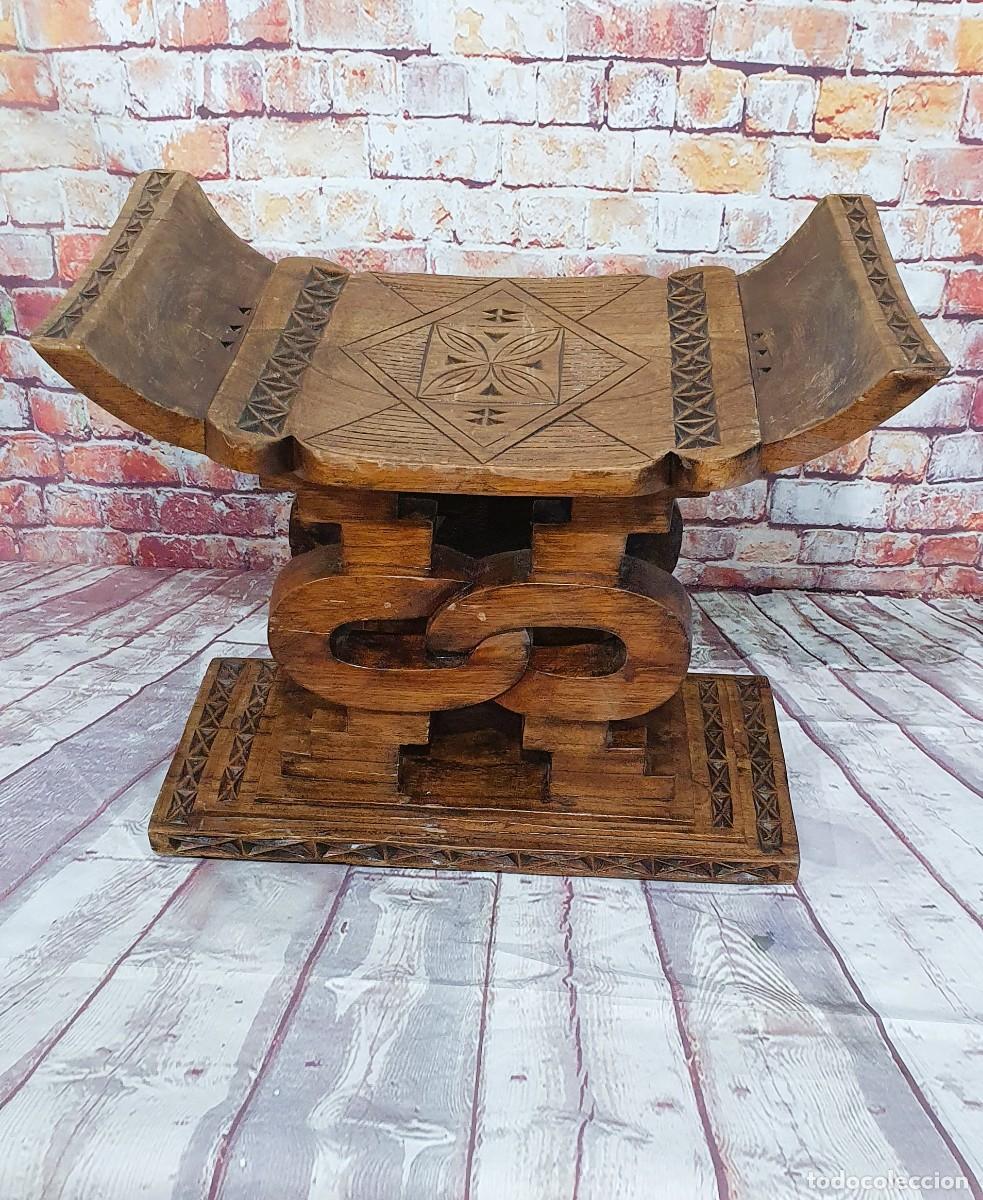 Antig&uuml;edades: Taburete de trono en roble - Foto 3