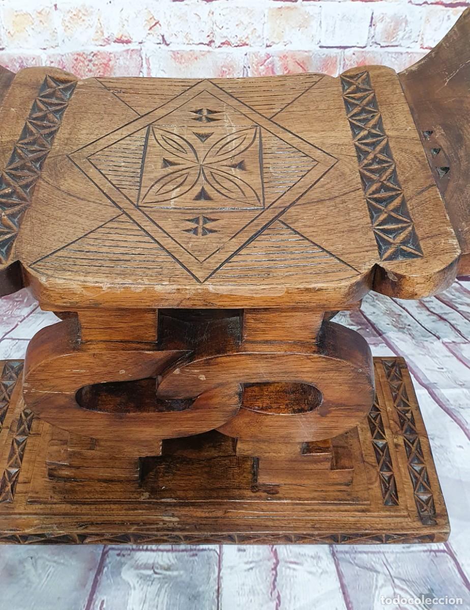 Antig&uuml;edades: Taburete de trono en roble - Foto 4