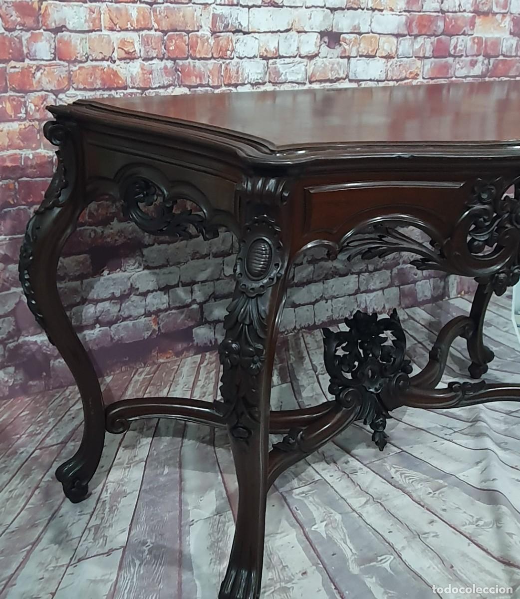 Antig&uuml;edades: Consola de madera estilo Isabelino - Foto 6