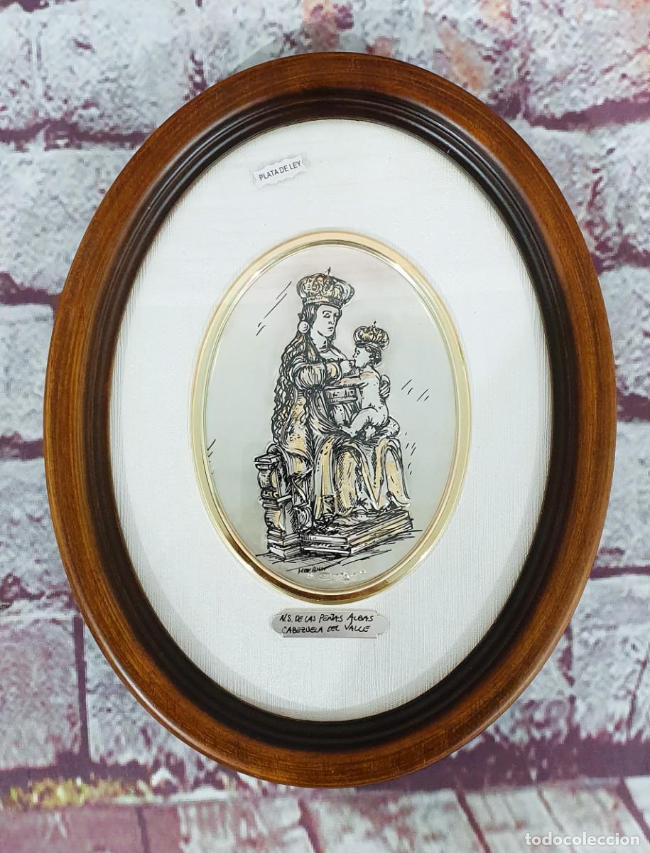 Antig&uuml;edades: Cuadro con Virgen en plata de ley - Foto 1