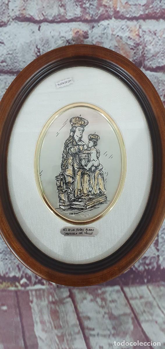 Antig&uuml;edades: Cuadro con Virgen en plata de ley - Foto 2