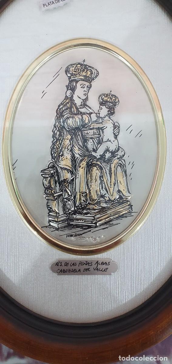 Antig&uuml;edades: Cuadro con Virgen en plata de ley - Foto 3