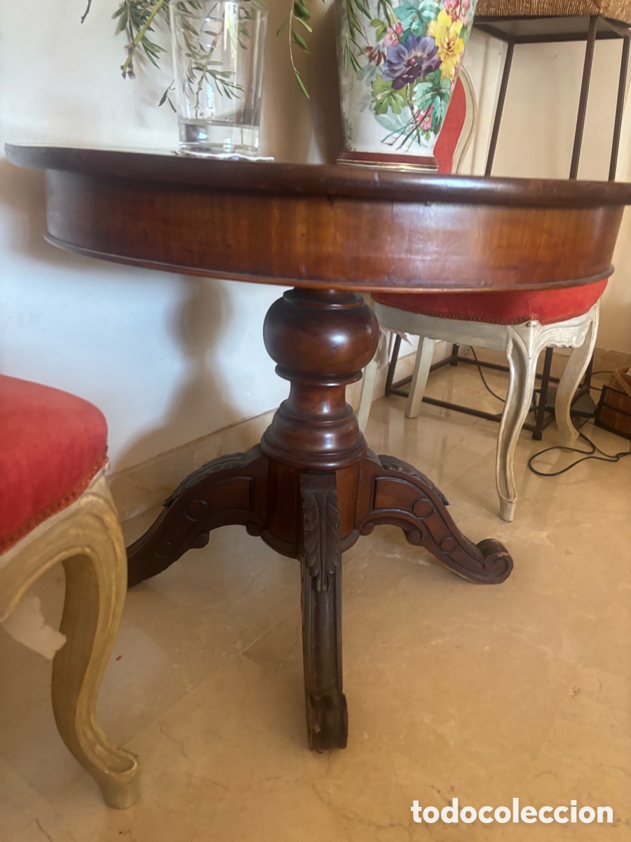 Antig&uuml;edades: Mesa caoba antigua francesa - Foto 1