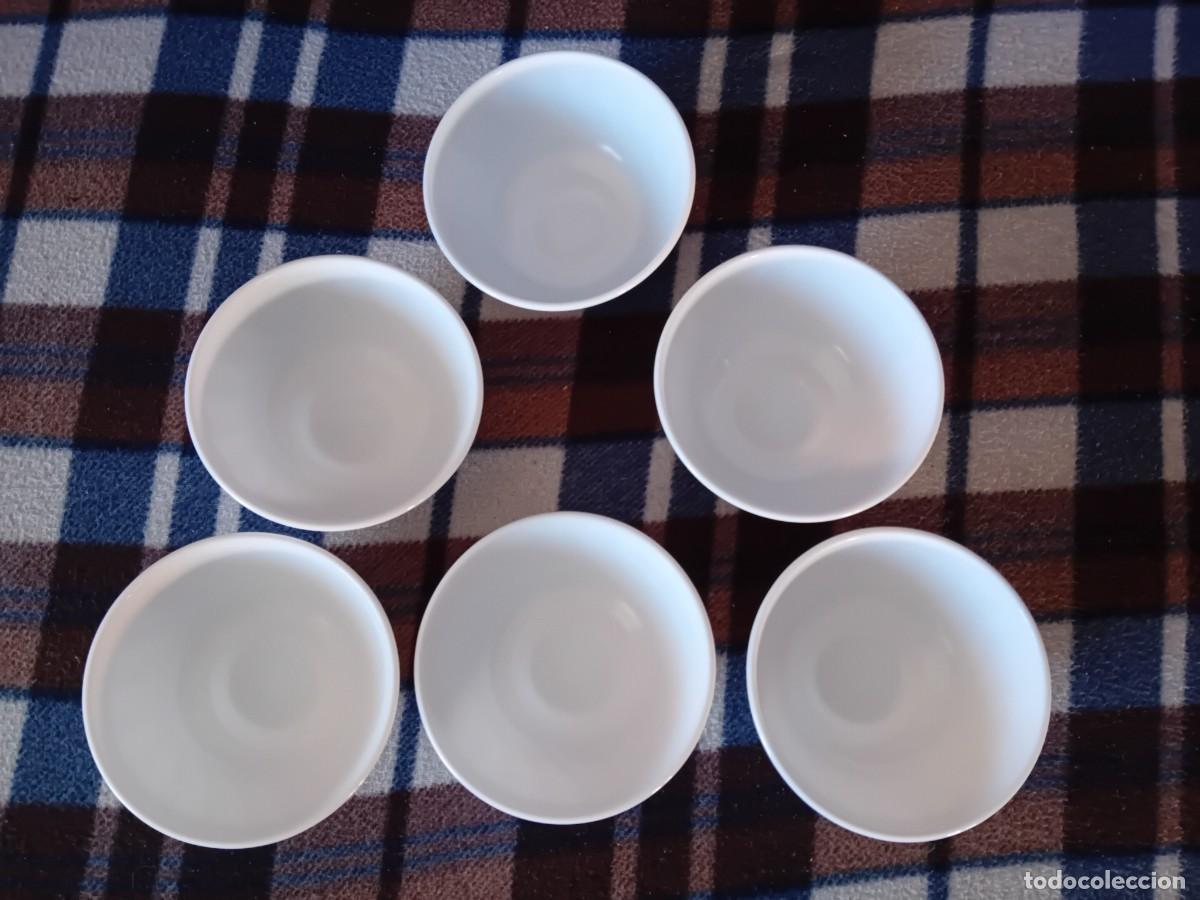 Antig&uuml;edades: 6 tazones blancos de opalina - Foto 4