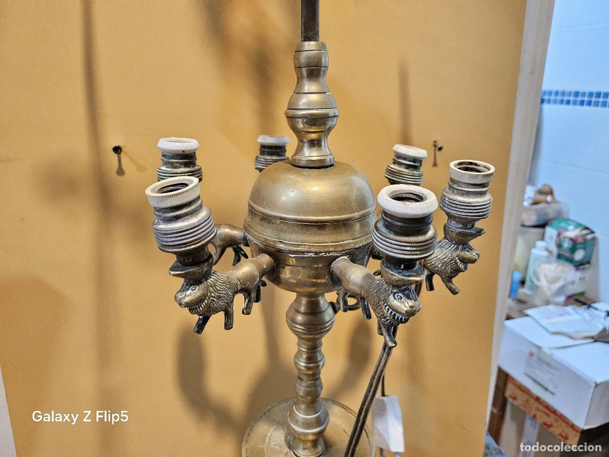 Antig&uuml;edades: velon de metal grande con luces - Foto 4